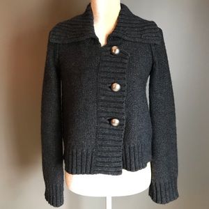 Grey Cardigan Sweater Size Small